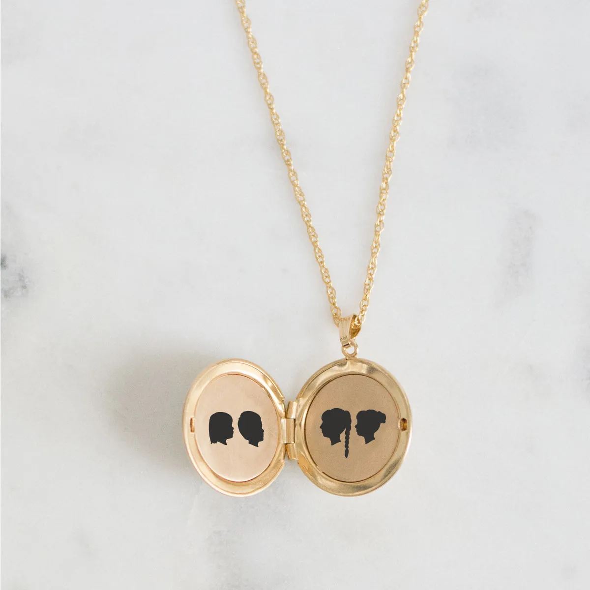 14K Gold Filled Medium Silhouette Locket