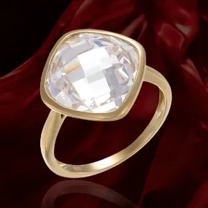 18K Gold Vermeil Sparkling White Ring