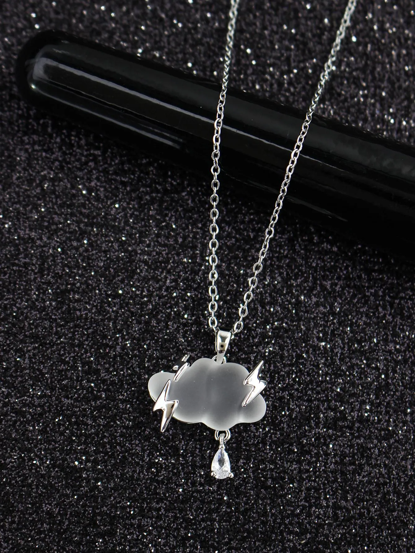 1pc Fashion Copper Cloud Pendant Necklace Dainty Necklace Elegant Jewelry