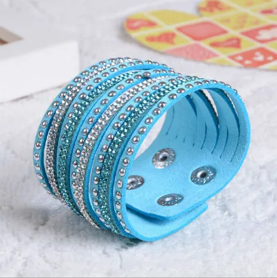 2016 New Multilayer Leather Bracelet Christmas Gift Charm Bracelets Vintage Jewelry For Women Pulsera