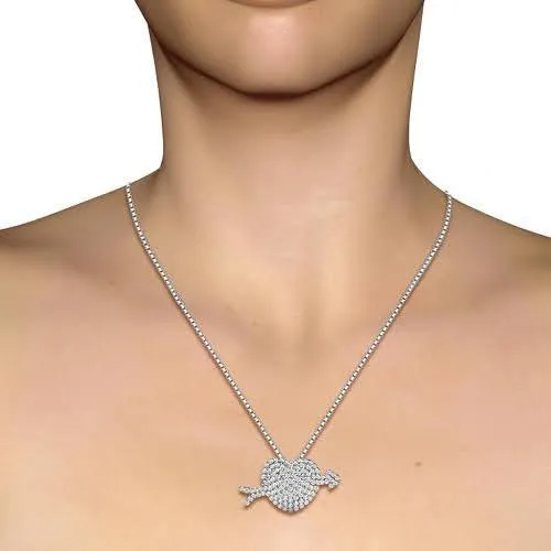 2.20 CT Round Cut Diamonds - Heart Pendant