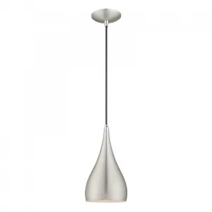 AMADOR 1 LIGHT MINI PENDANT, BRUSHED ALUMINUM