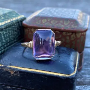 Antique Sugarloaf Amethyst Ring