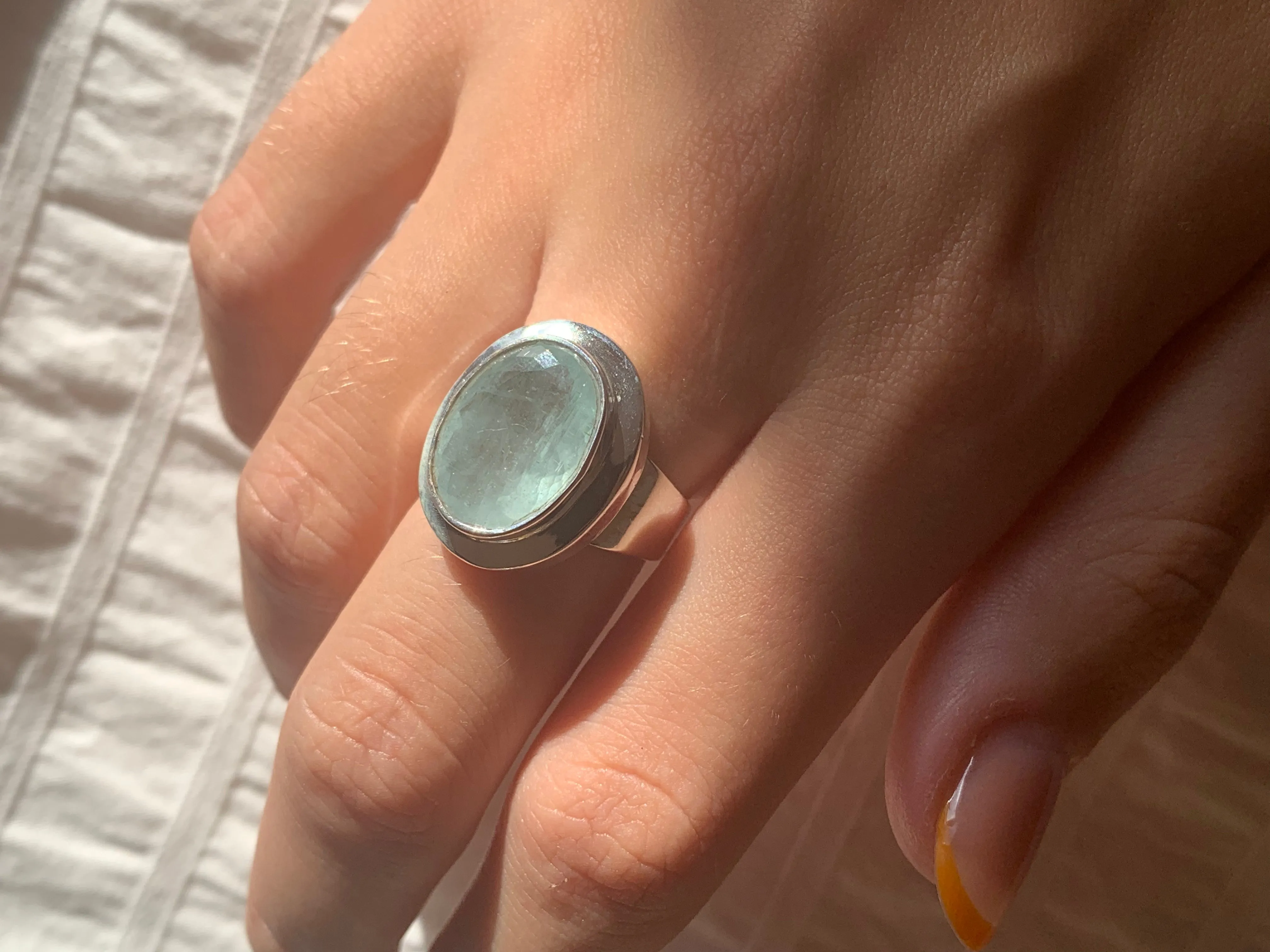 Aquamarine Ansley Ring - Oval