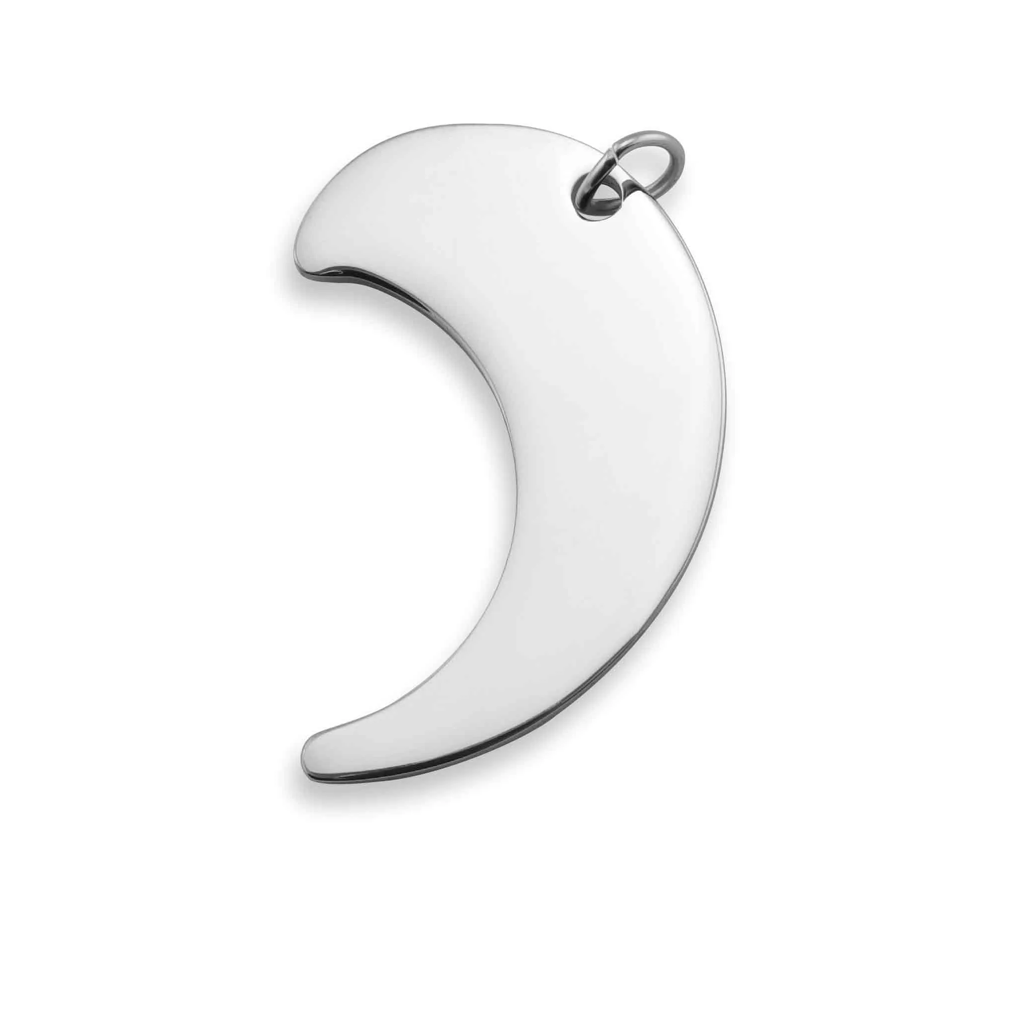 Blank Moon Stainless Steel Pendant / SBB0010