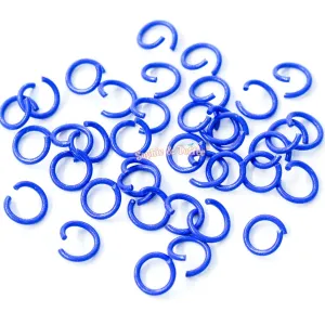 Blue Colored Jump Rings (70 pieces)