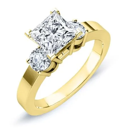 Briarrose Diamond Matching Band for Princess Center (Band Only. Engagement Ring Not Included)