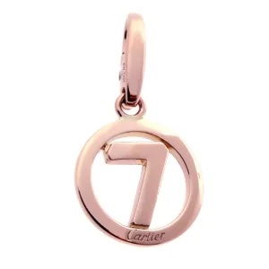 Cartier 7 Rose Gold Charm Pendant