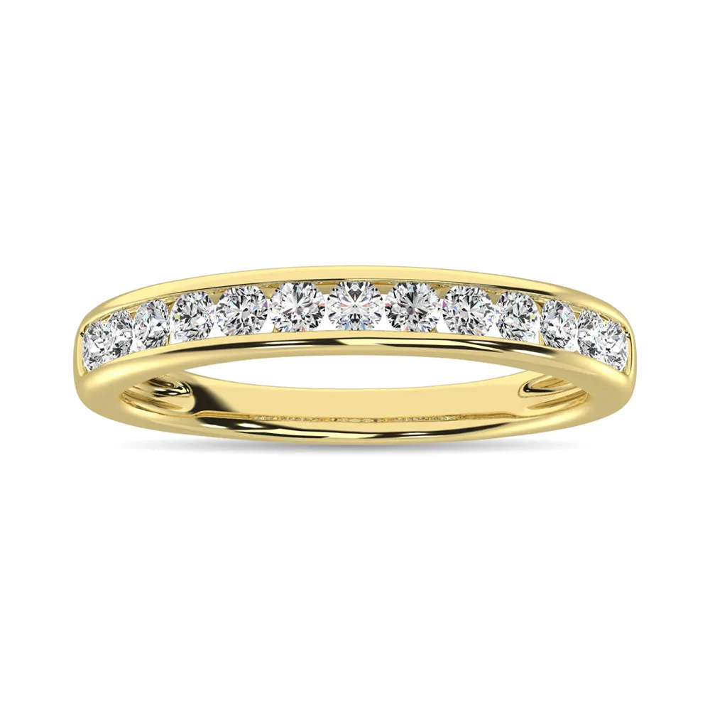 Channel Set Diamond 1/2 Ctw Anniversary Band