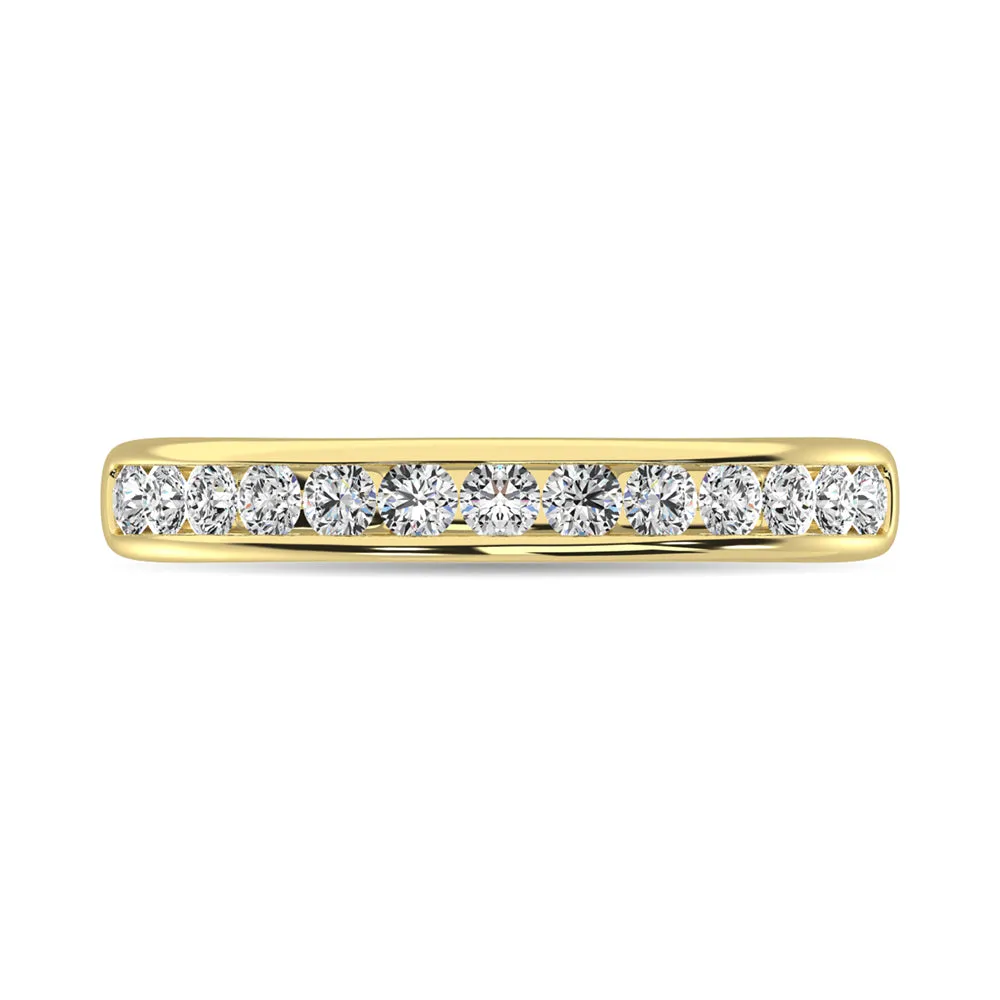 Channel Set Diamond 1/2 Ctw Anniversary Band