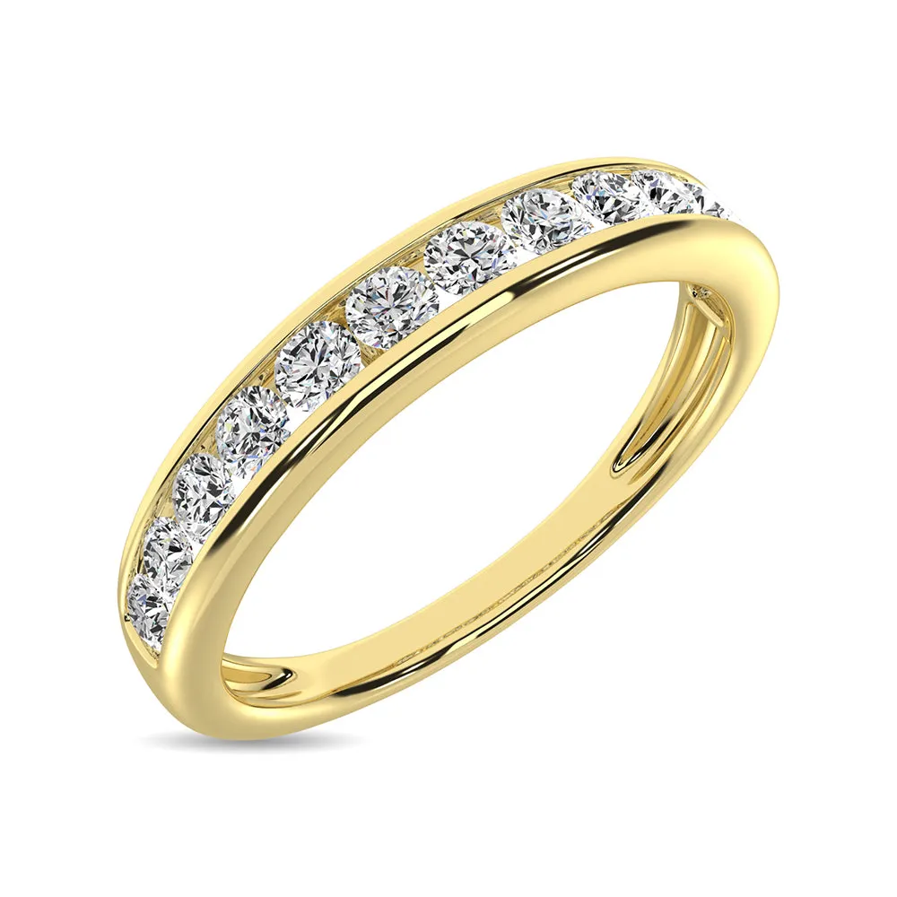 Channel Set Diamond 1/2 Ctw Anniversary Band