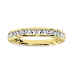 Channel Set Diamond 1/2 Ctw Anniversary Band