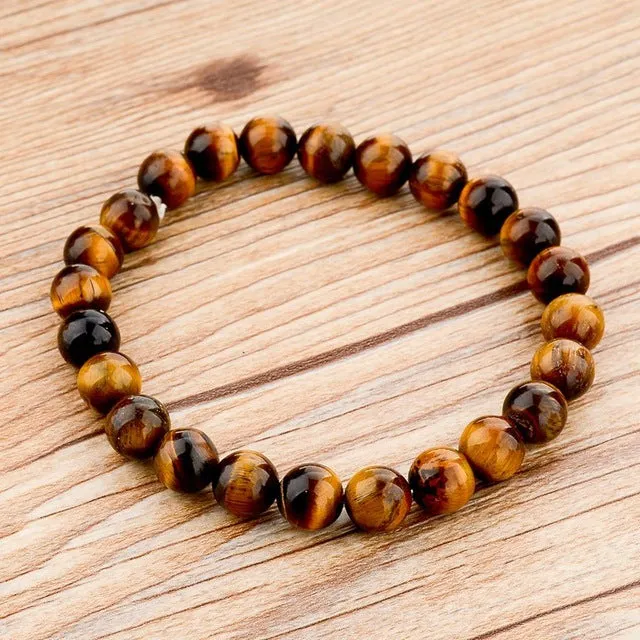 CHICVIE Tiger Eye Love Buddha Bracelets & Bangles Trendy Natural Stone Bracelet For Women Famous Brand Men Jewelry SBR140389