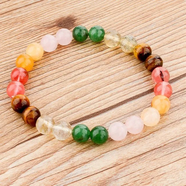 CHICVIE Tiger Eye Love Buddha Bracelets & Bangles Trendy Natural Stone Bracelet For Women Famous Brand Men Jewelry SBR140389