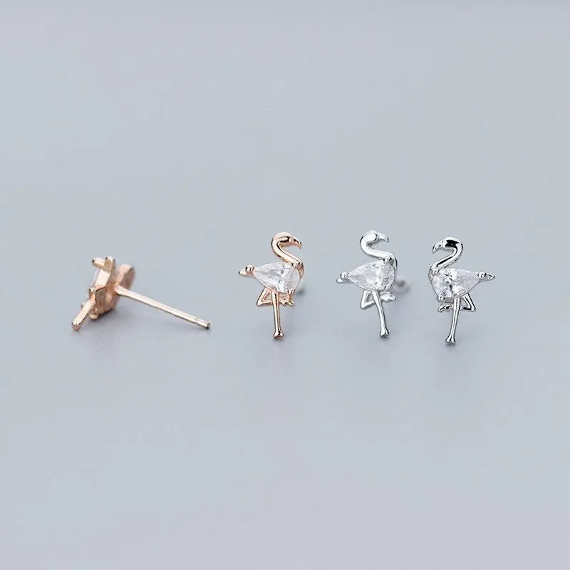 Crystal Flamingo Earrings