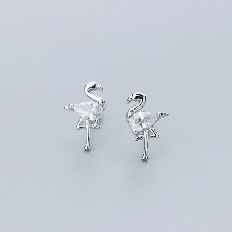 Crystal Flamingo Earrings