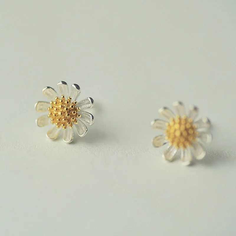 Daisy Sunflower Earrings & Necklace