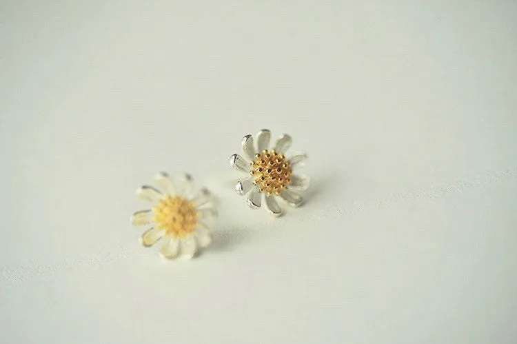 Daisy Sunflower Earrings & Necklace