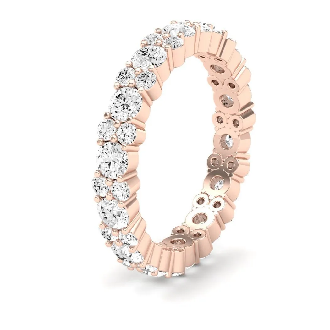 Daylily Round Cut Lab Diamond Eternity Band