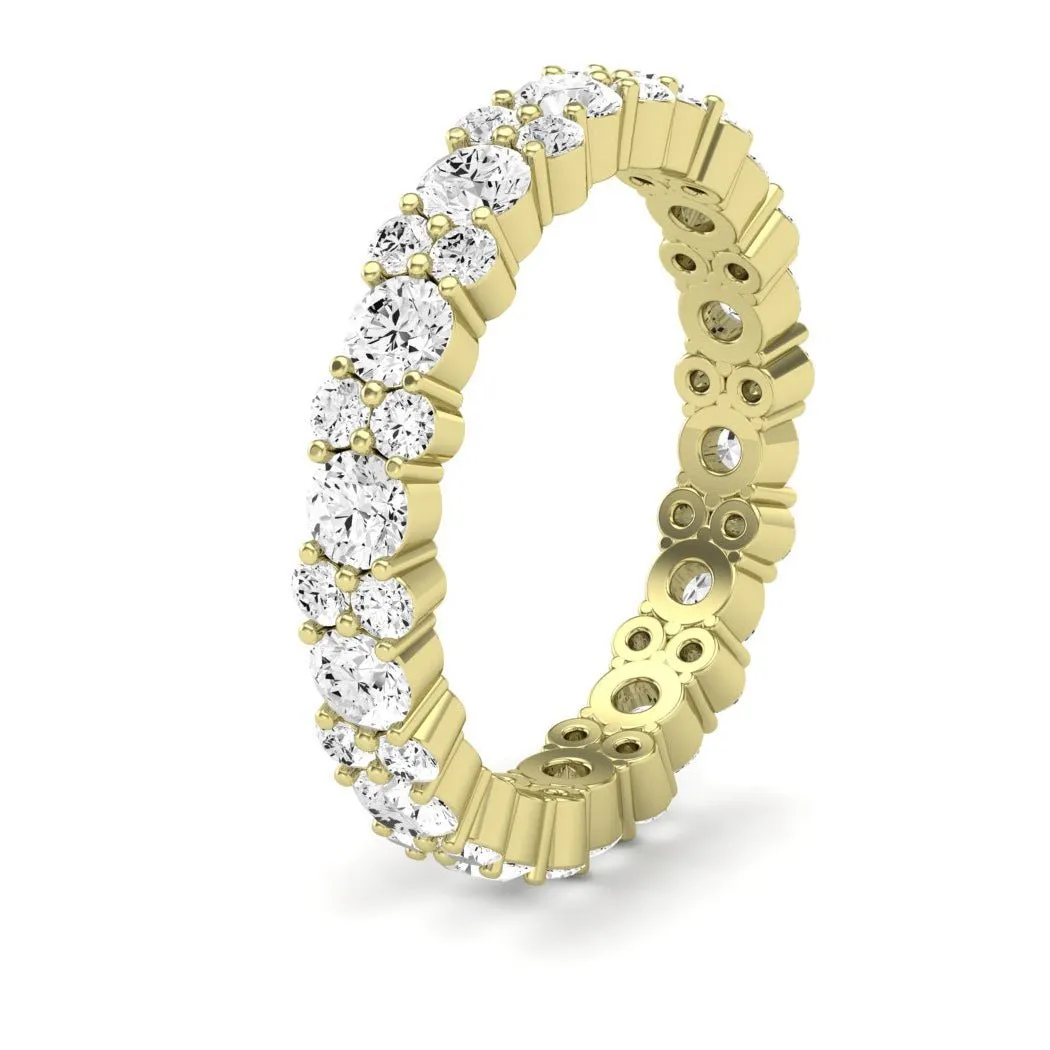 Daylily Round Cut Lab Diamond Eternity Band