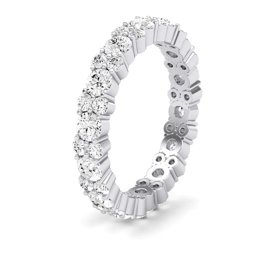 Daylily Round Cut Lab Diamond Eternity Band