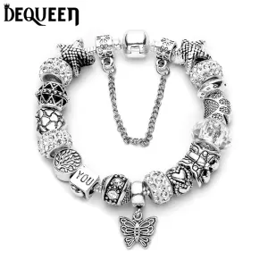 Dequeen Bracelet Butterfly Diy Pan Bracelet Charm Bracelets & Bangles For Women Gifts Bracelet pulseira