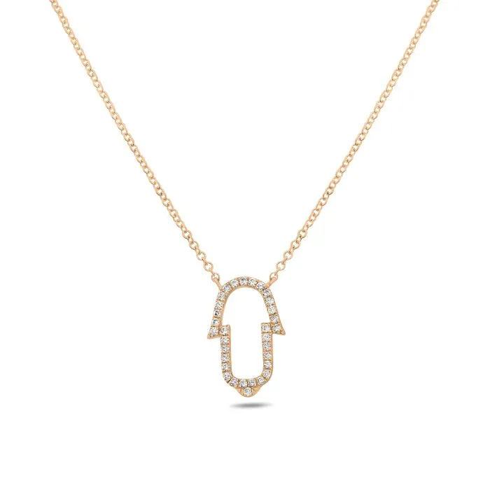 DIAMOND HAMSA NECKLACE