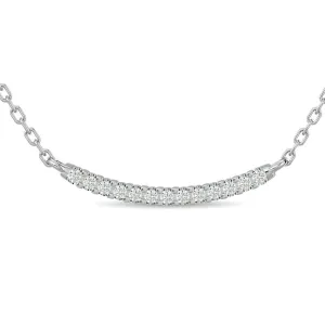 Diamond Round Cut Fashion Necklace 1/6 ct tw in 10K White Gold