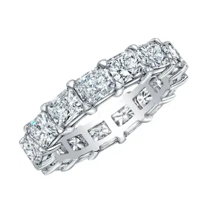 East-West Radiant Cut Platinum Eternity Band