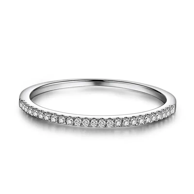 Eternal Eternity Band Promise Ring - 925 Sterling Silver/Rose Gold/Gold/ CZ Wedding Rings