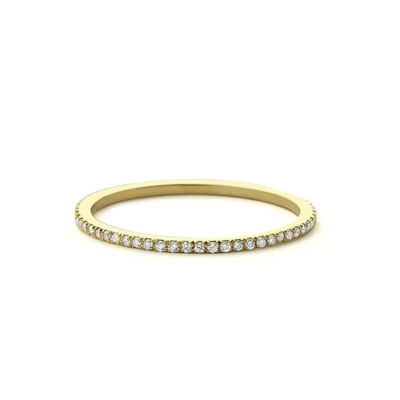 Eternal Eternity Band Promise Ring - 925 Sterling Silver/Rose Gold/Gold/ CZ Wedding Rings