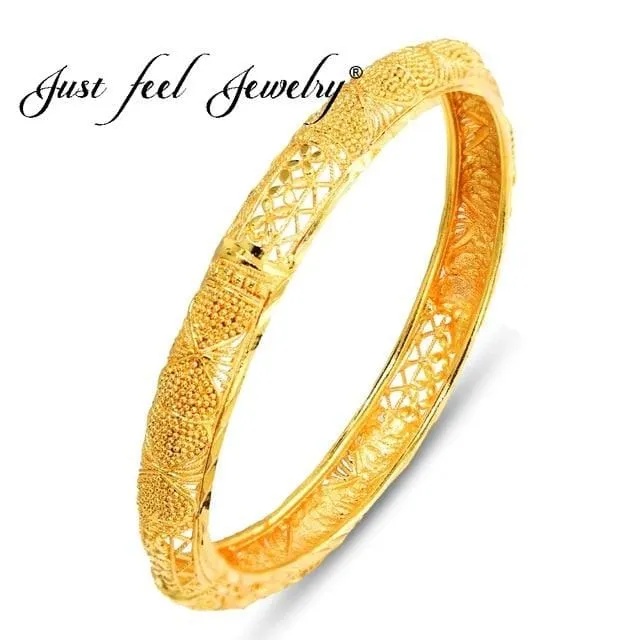 Ethiopian Brass Bangle 6.3cm/2.5 inch Gold Color, 4Pcs/Lot