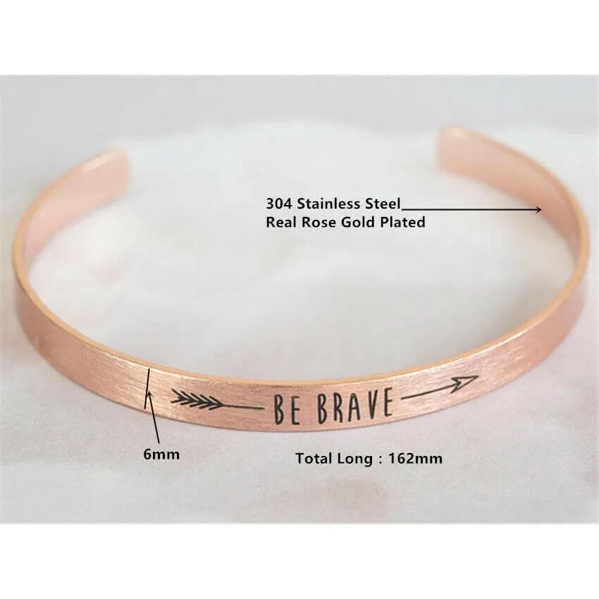 Fashion Stainless Steel Inspirational Be Brave