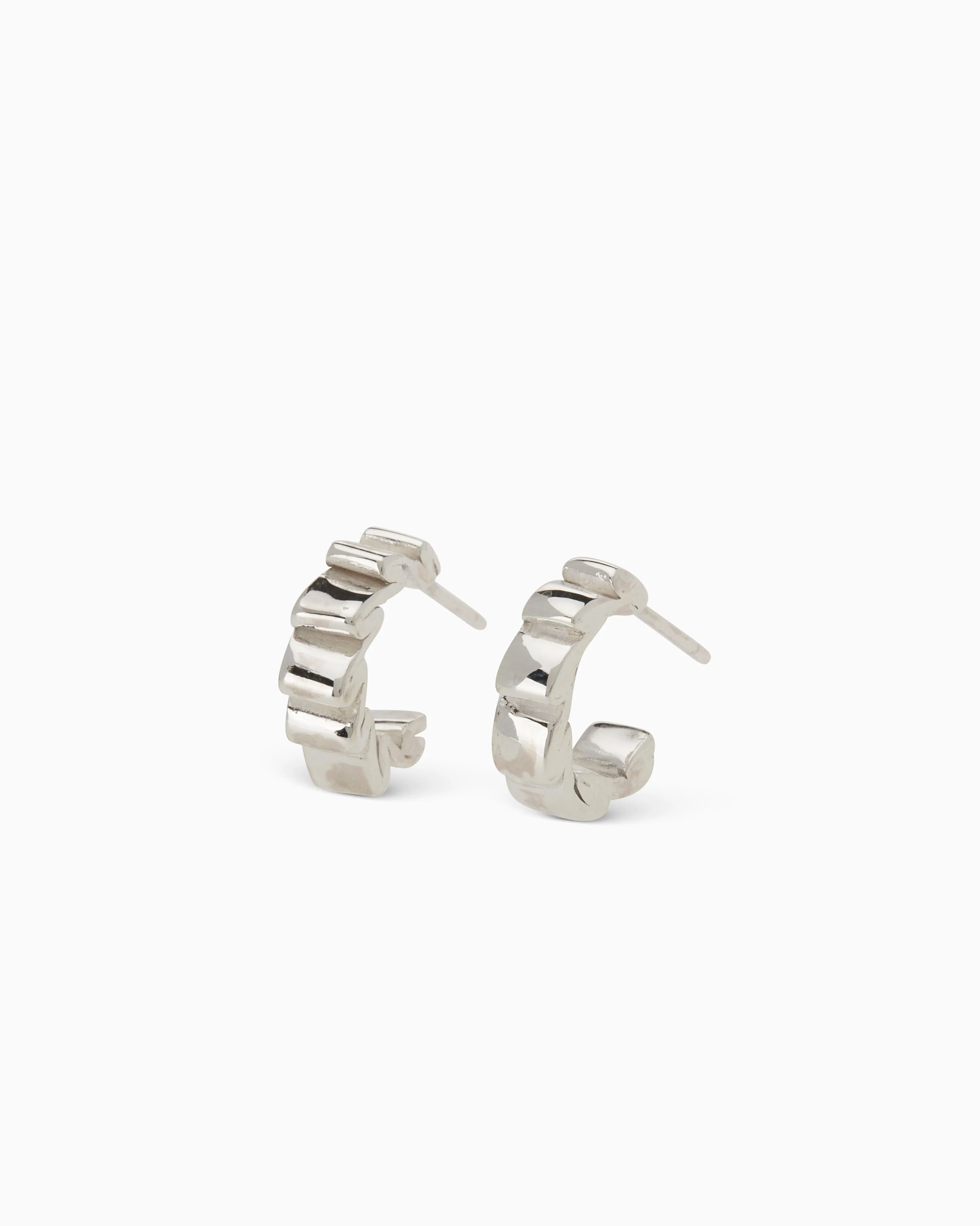 Fine Trim Hoops | Silver