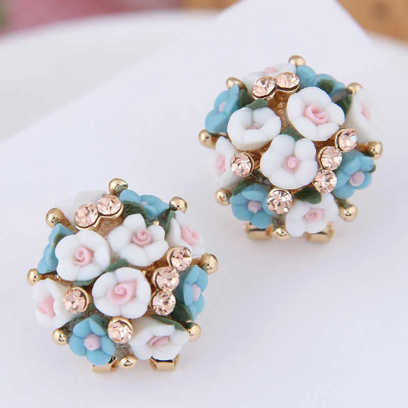 Floral Blossom Earrings for Women | Handmade Resin Earrings with Small Engraved Flowers