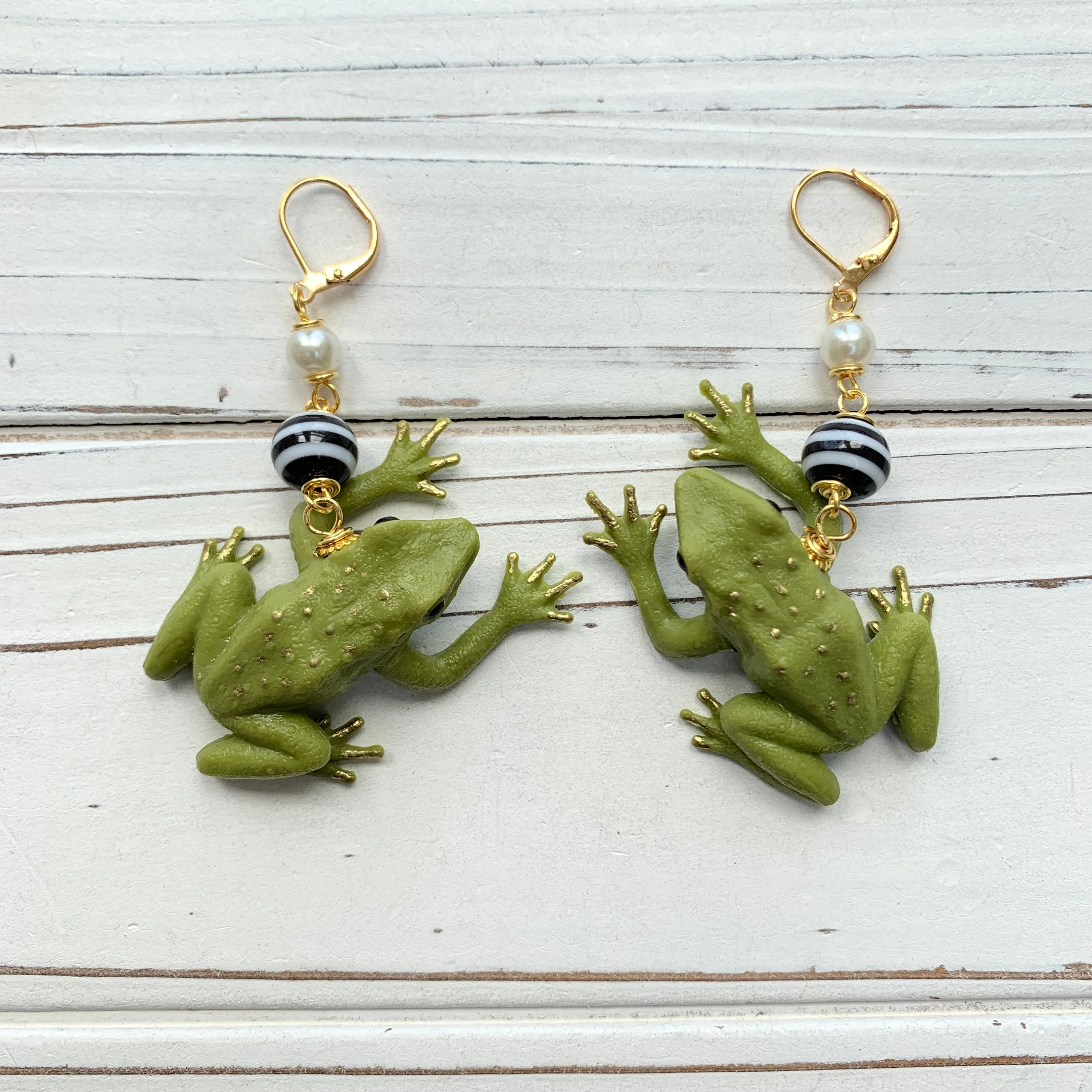 Gilded Frog Earrings