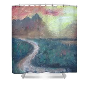 Glowing Valley - Shower Curtain