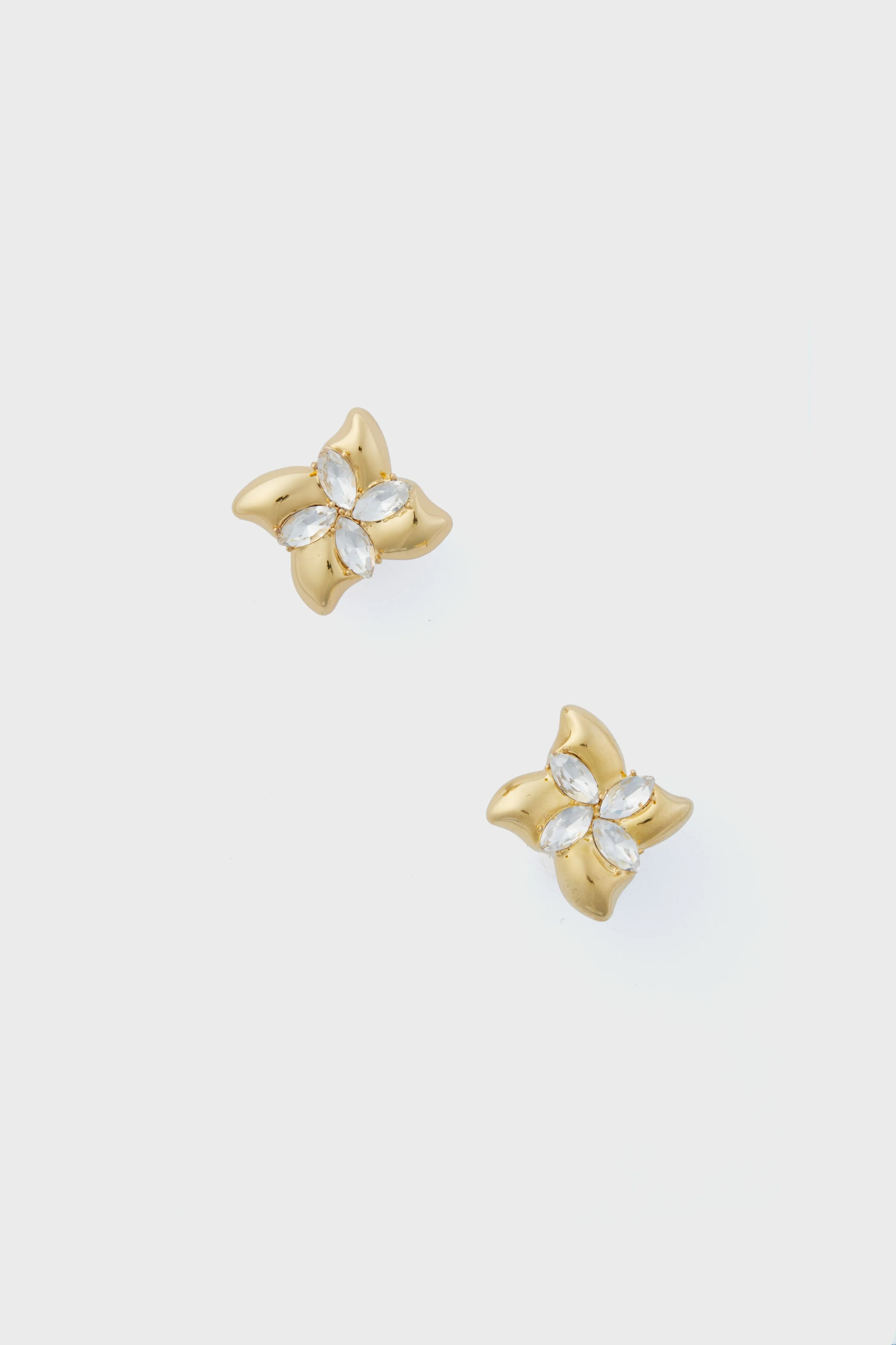 Gold and Crystal Ruth Studs