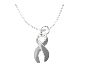 Gray Ribbon Necklaces