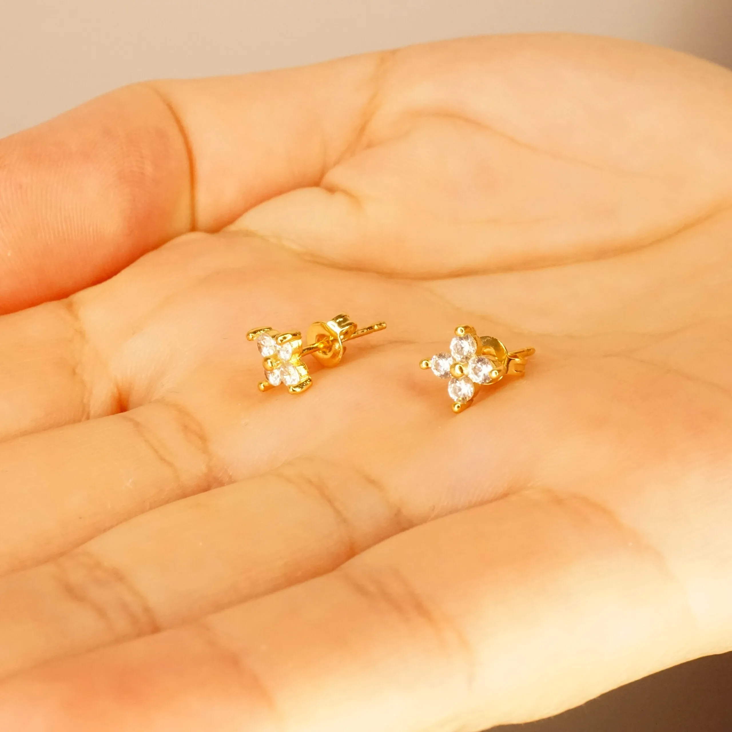 Harper X - Very Tiny Hydrangea Flower Inspired Stud Earrings