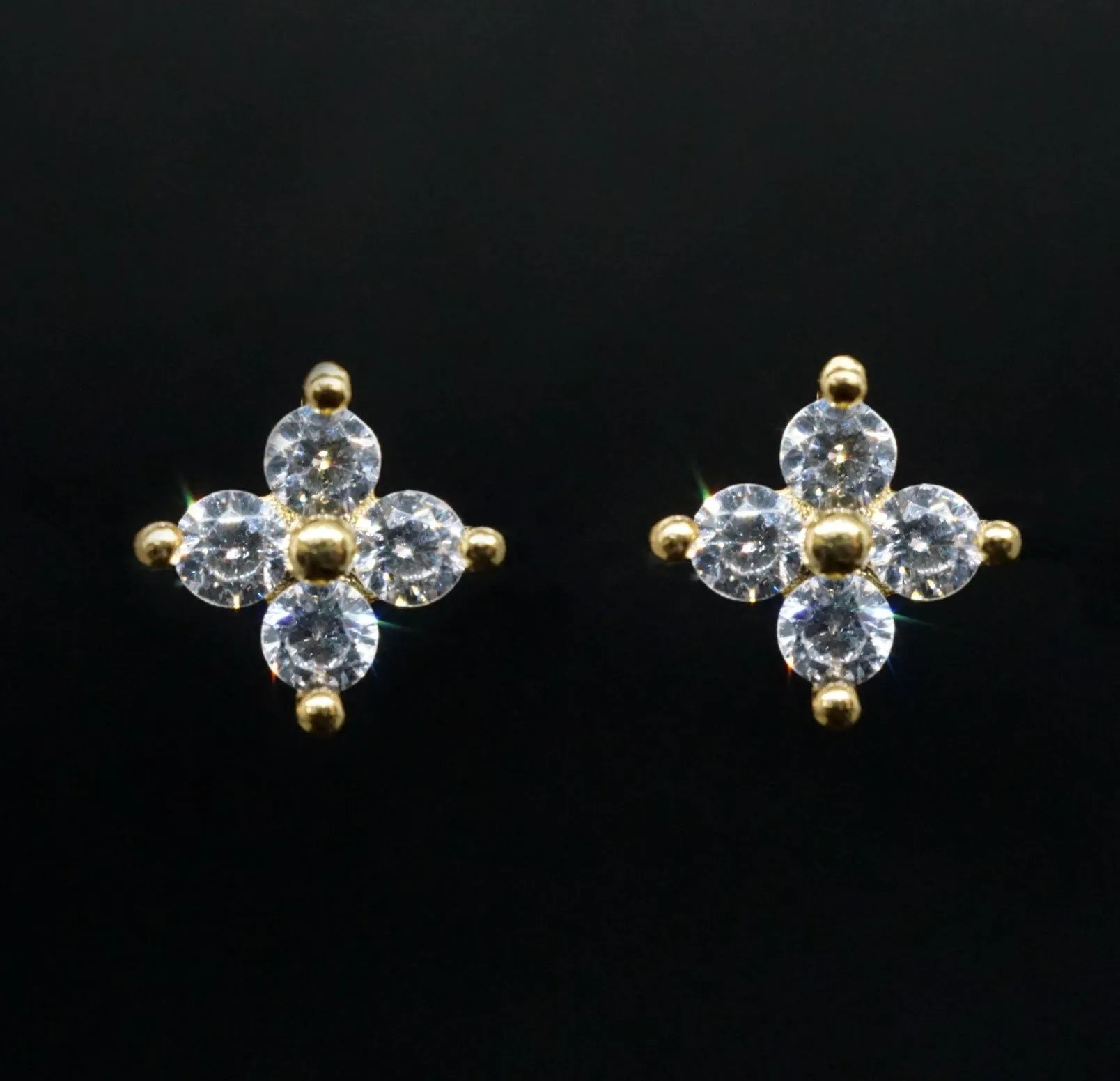 Harper X - Very Tiny Hydrangea Flower Inspired Stud Earrings