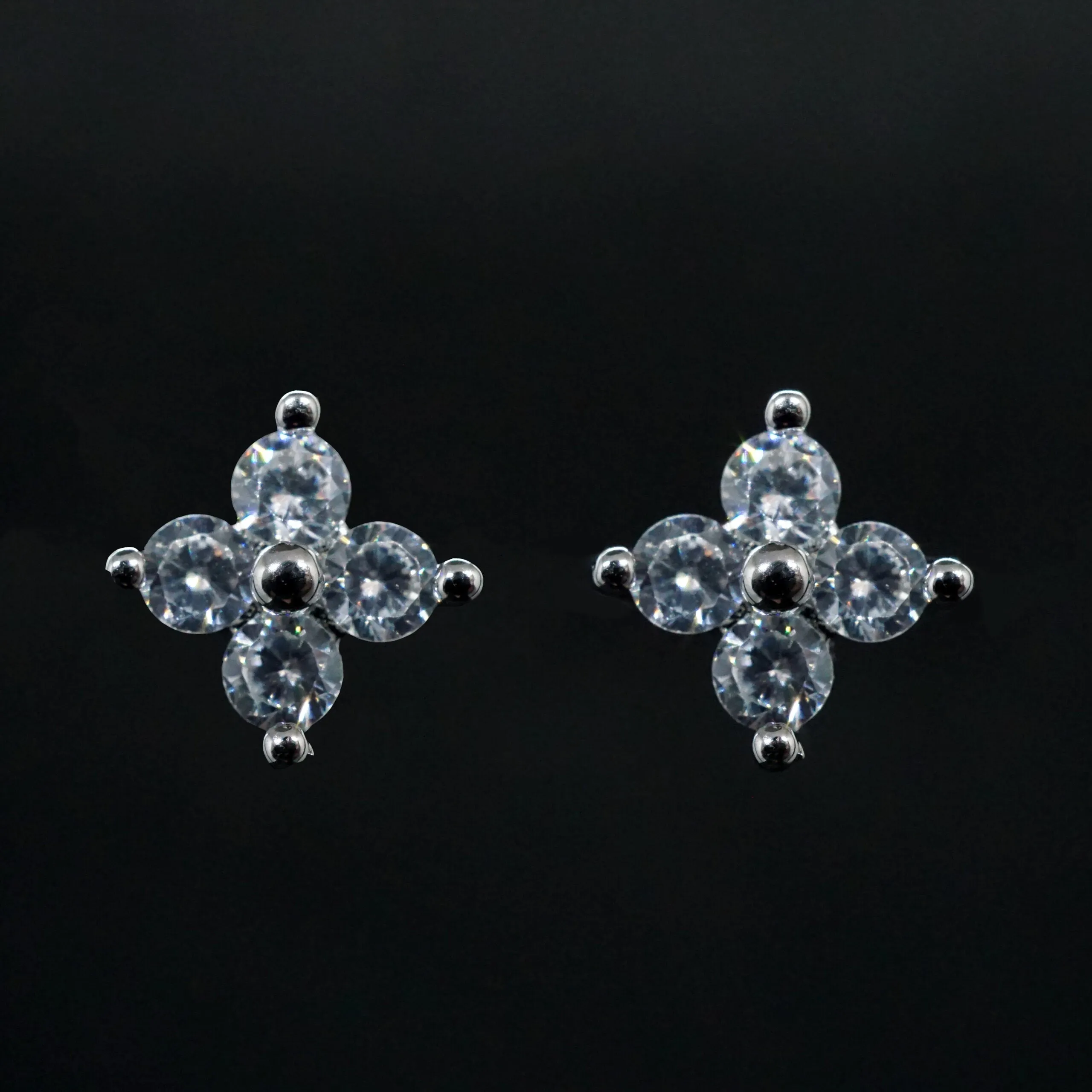 Harper X - Very Tiny Hydrangea Flower Inspired Stud Earrings