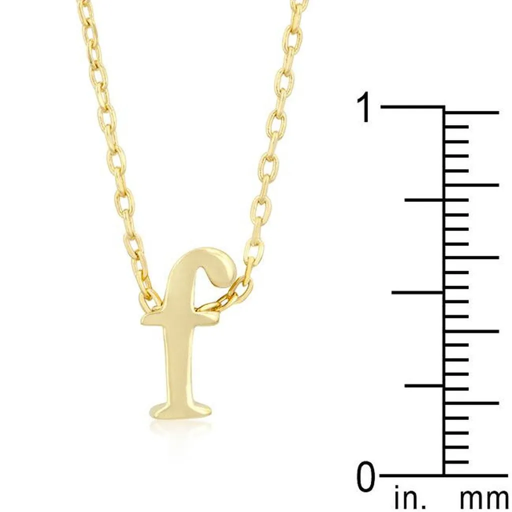 Initial F Gold Pendant