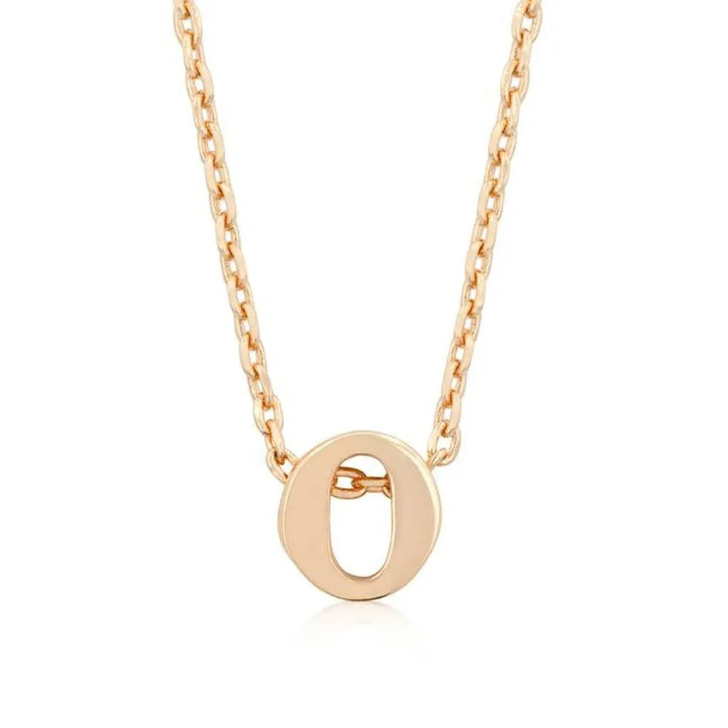 Initial O Rose Gold Pendant