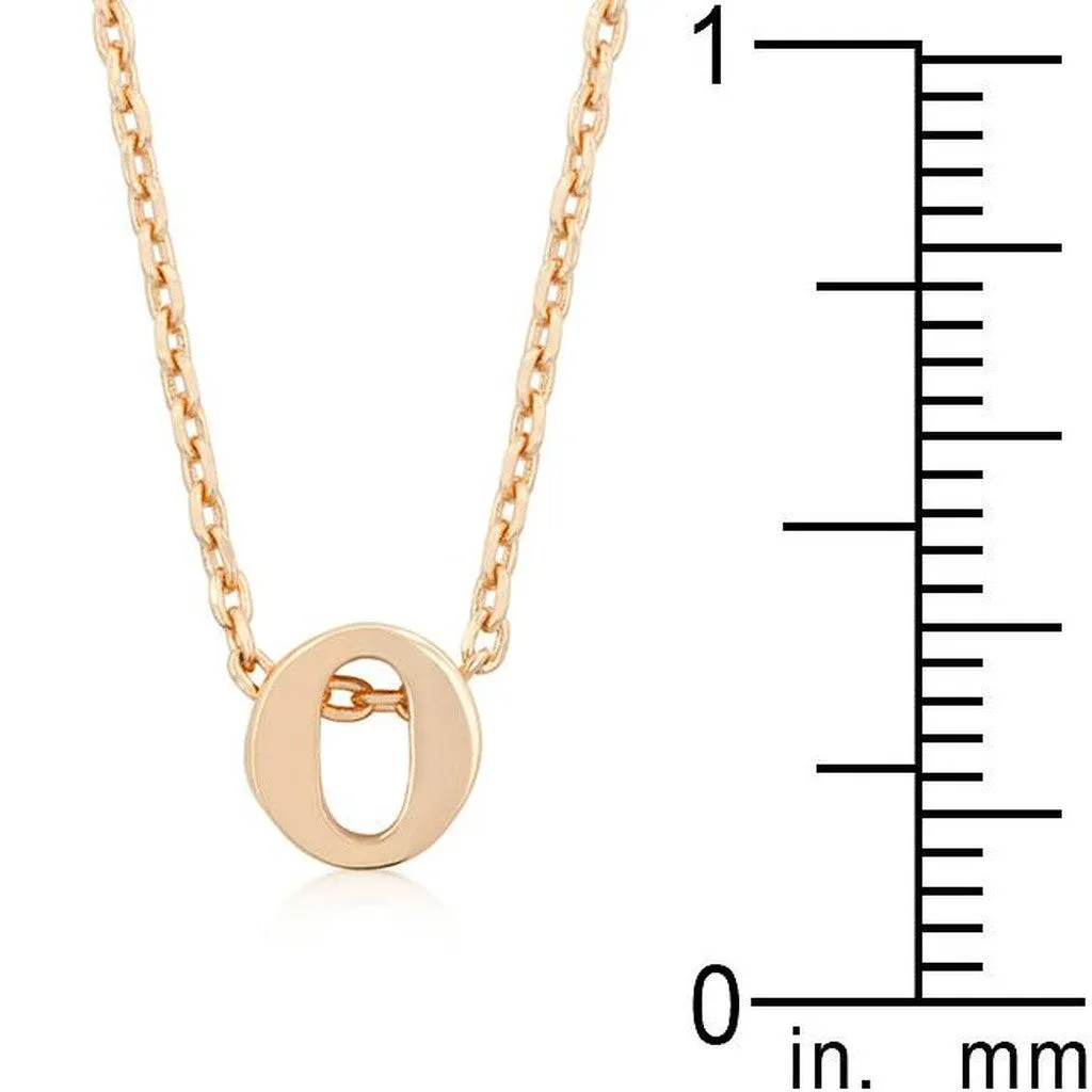 Initial O Rose Gold Pendant