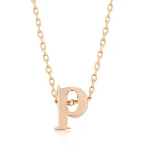 Initial P Rose Gold Pendant