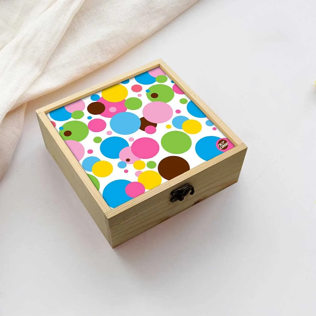 Jewellery Box Makepup Organizer -  Colorful Dots Circle