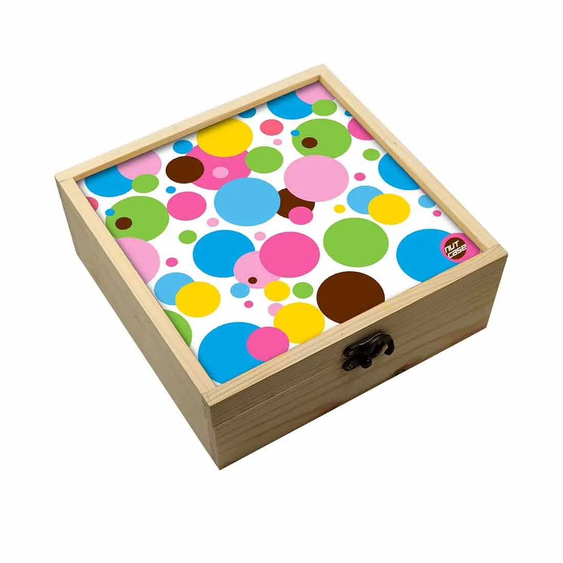 Jewellery Box Makepup Organizer -  Colorful Dots Circle