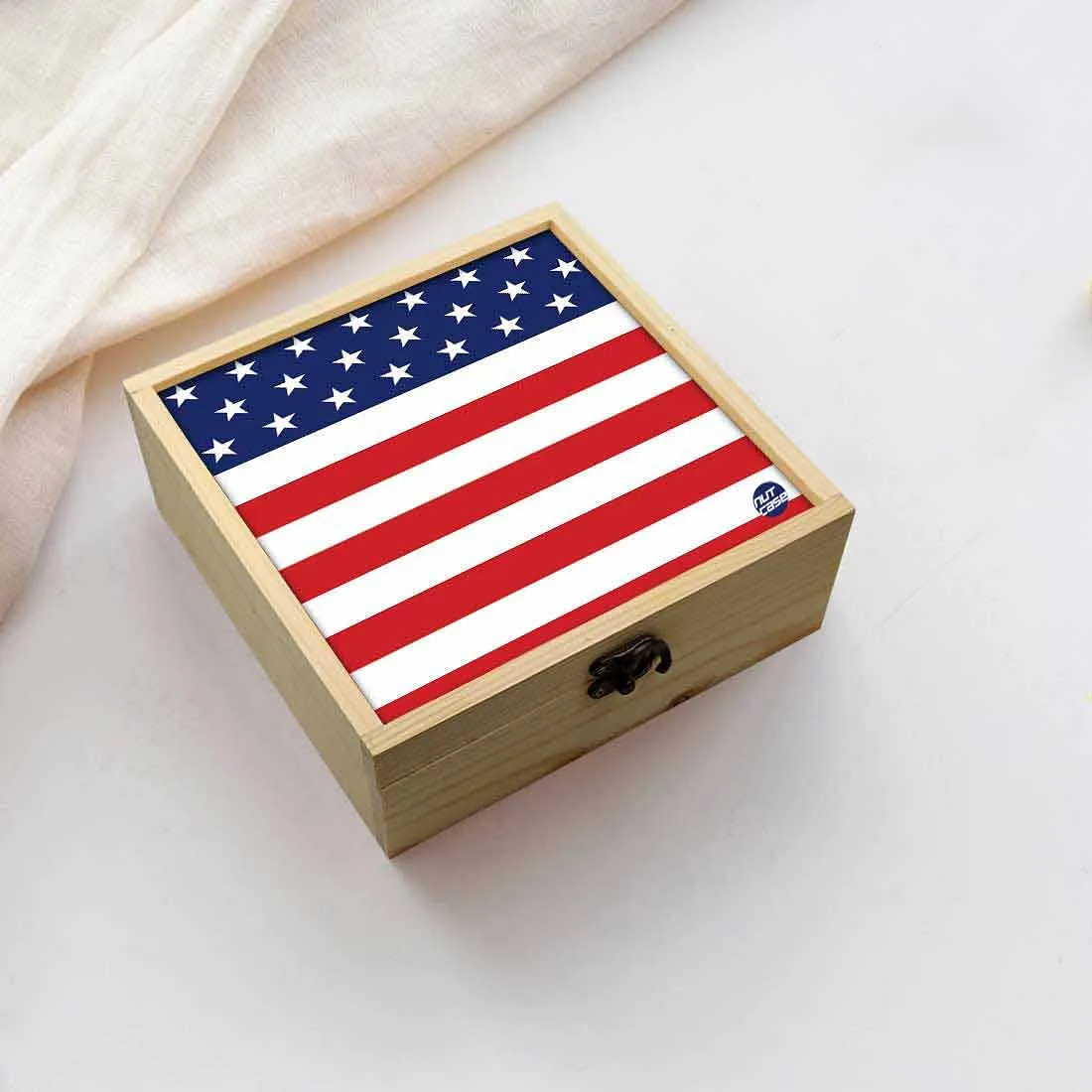 Jewellery Box Makepup Organizer -  Flag Design