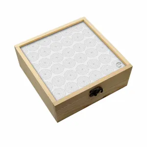 Jewellery Box Makepup Organizer -  Grey Designer Flower Pattern